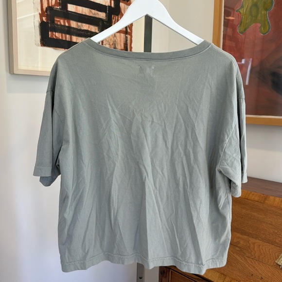 LASZLO Cropped v neck Boxy Short Sleeve Tee - Peyote - Picture 2 of 2